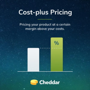 Cost-plus pricing: pricing your product at a certain margin above your costs